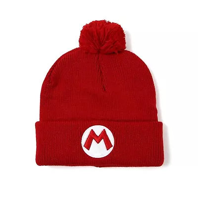 Super Mario Bros Mario Red Knit Hat Beanie - Nintendo Super Mario Toys • $21.99