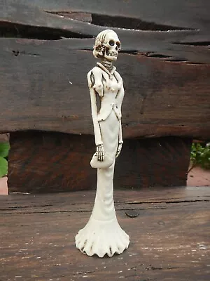 Skeleton Figurine Mexican Santa Muerte Statue - La Catrina: Office Decor 8-inch • $49.99