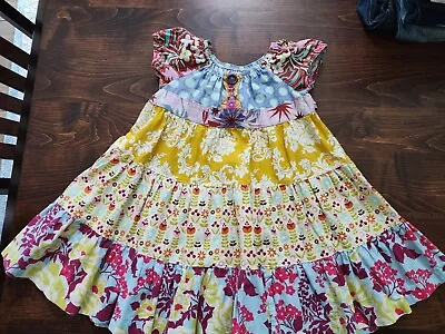 Girls Matilda Jane Platinum Tie Back Wrap Floral BOHO Dress Size 4  • $19.99