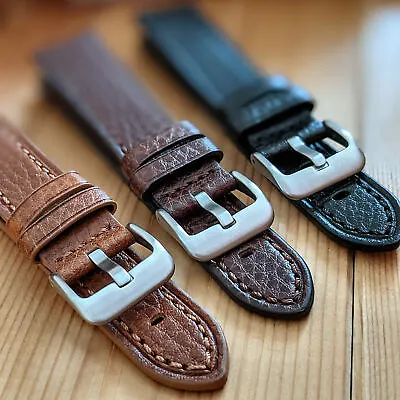 Genuine Leather Watch Strap Band | 18mm 20mm 22mm • £12.95