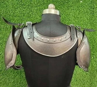 Medieval Gorget Spaulders Women Iron Arm Shoulder Set Viking Crusader Pauldro • $170