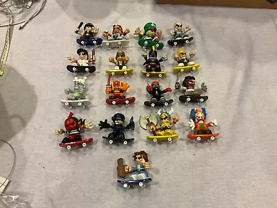 Vtg. Lot 17 Pc. Tech Deck Dudes World Industries Figures Skateboards VGC • $75