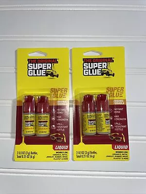 Super Glue Liquid Clear Two 3 Gram Bottles Pack Of 2 Metal Jewelry Ribber Wood • $9.95