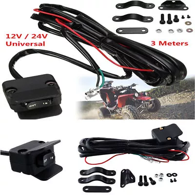 1xUniversal ATV/UTV Winch Rocker Switch Handlebar Control Line Warn Accessories • $23.99