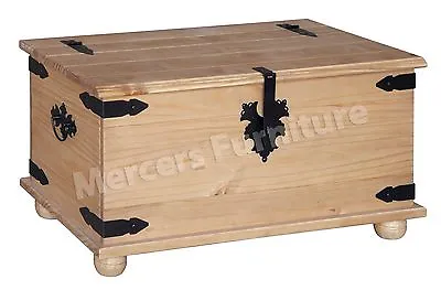 Corona Blanket Box Toy Box Storage Trunk Ottoman Solid Pine By Mercers Furniture • £89.99