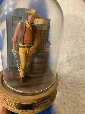 Limited Edition John Wayne Hand Painted Sculpture With Glass Dome The Sheriff • $12