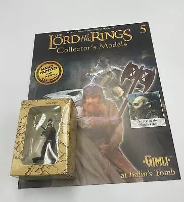 Eaglemoss Lord Of The Rings Lead Figure & Magazine #5 Gimli At Balin’s Tomb • £12.99