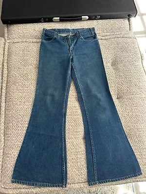 Vintage Levis 684 0217 Orange Tab Big Bell Bottom Jeans W29 L30 • $119