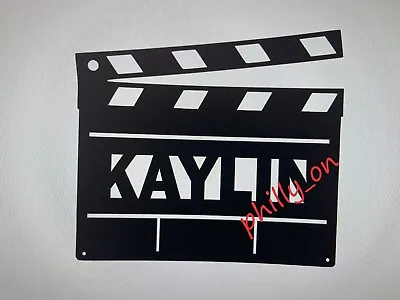 Personalized Custom Wooden Movie Clapper 9  W X 8  H Hollywood Clapper Board • $18.99