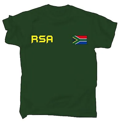 South Africa Flag T-SHIRT African Sport Cricket Soccer Rugby Birthday Gift • £9.95