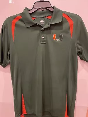 Knights Apparel NCAA Miami Hurricanes College Football Polo Shirt Mens Small • $15.99