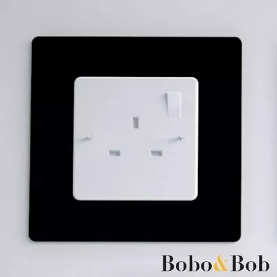 £4.80 • Buy Matte/Satin Black Light Switch Surrounds / Socket Surrounds - Decor & Design