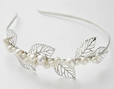 £35 • Buy Leaves & Ivory Pearls Side Tiara