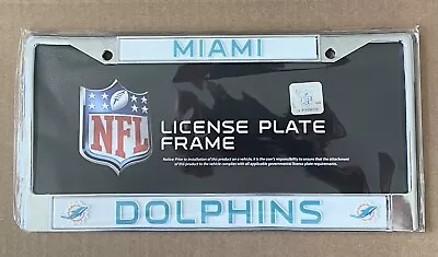 Miami Dolphins Chrome License Plate Frame *new* In Stock • $19.99