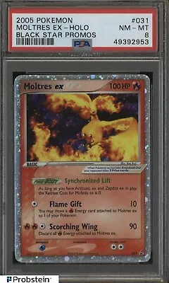 2005 Pokemon Black Star Promos #031 Moltres Ex - Holo PSA 8 NM-MT • $3