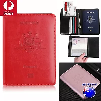 $10.47 • Buy Multifunction Leather Passport Cover RFID Travel Wallet ID Cards Holder Case