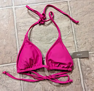 New J.Crew Sz XXS String Bikini Top Radiant Fuchsia Bc111 Swim S4 • $24.99