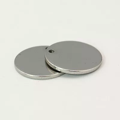 2 Metal Stamping Blanks Stainless Steel Circle Charms Engraving Tags • $3.67