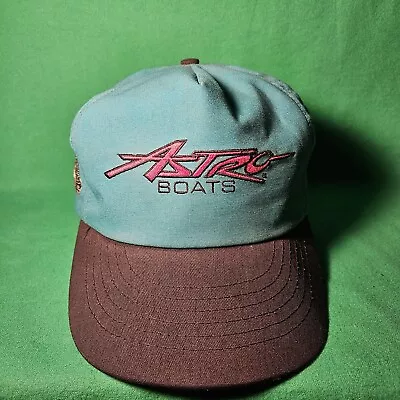 Vintage Astro Boats Snapback Hat With Bass. Fishing Hat. Made In The USA • $30