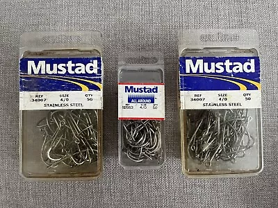 Mustad 34007 Size 4/0 Hooks 3-Pack - 150pc • $29.99