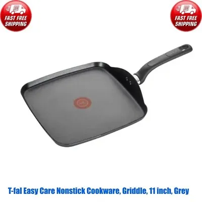 T-fal Easy Care Nonstick Cookware Griddle 11 Inch Grey • $18.86