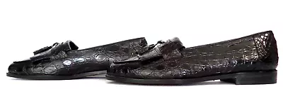 RARE! $995+ MEZLAN PLATINUM Genuine Crocodile Alligator Loafers Shoes Boots 9 • $499.99