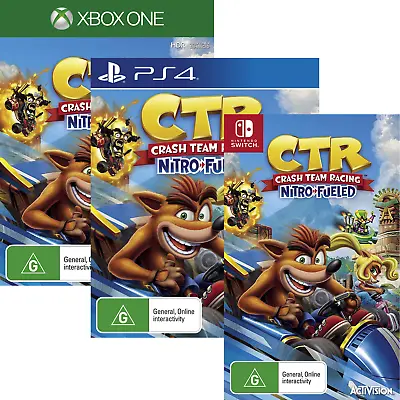 Crash Team Racing Nitro Fueled PS4 XBOX One Nintendo Switch Crash Bandicoot Game • $98