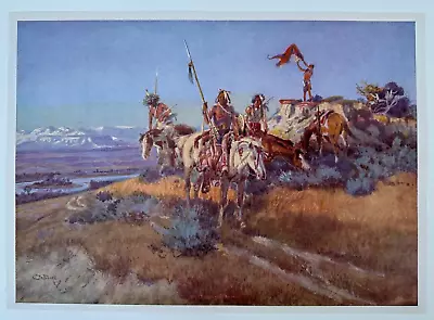 When The Red Man Talks War Vintage Charles M Russell Western Art Framable Print • $9.99