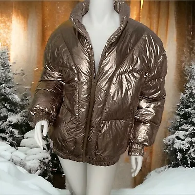 NWT Isabel Marant Etoile Kristen Metallic Puff Jacket Size 34 $555.00 • $345