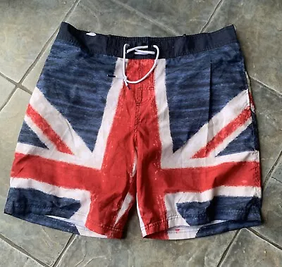 Mens Union Jack Swim Shorts / Cedarwood State - X-Large • £3