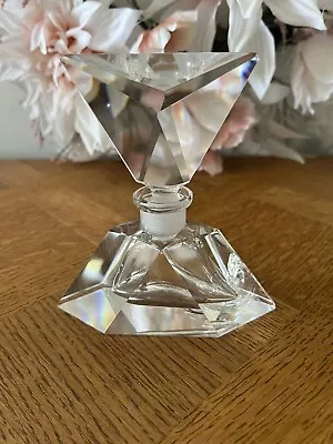 Vintage Heavy Lead Cut Crystal Perfume Decanter Bottle With Stopper Art Deco • $18