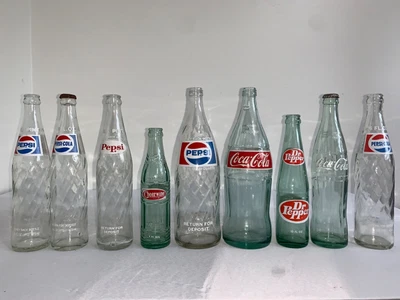 $35 • Buy Collection Of Rare Vintage Soda Bottles (Coke,Pepsi, Dr Pepper, Cheerwine)