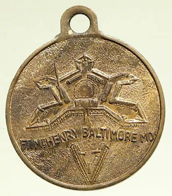 USA MARYLAND Balt Ft McHenry FRANCIS SCOTT KEY Star Spangled Banner Medal I95178 • $88.65