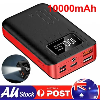 $20.90 • Buy External 10000mAh Charger Power Bank Portable LCD 2USB Battery For Mobile Phone