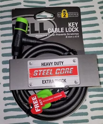Bell Key Cable Bike Lock Heavy Duty Extra Thick Steel Core 8mm. X 6ft. NEW!!! • $10