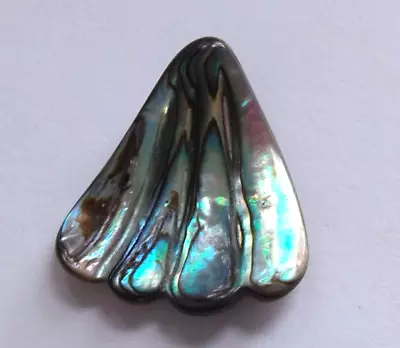 1 Natural Paua/Abalone Shell Bead Carved Mermaid Tail. 26 Mm Jewellery Making • £8.17