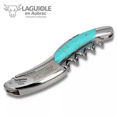 Laguiole En Aubrac Waiter Knife Turquoise Stainless Steel Sommelier Cutlery Corkscrew • £258.18