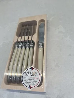 Laguiole Butter Knife Set Of 6 In Wooden Tray Stainless Steel Made In France • £39.99