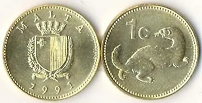 🔥1000 Pc UNC DEALER/JEWELER LOT  Maltese Coins Malta 1 Cent | Weasel |  • $500
