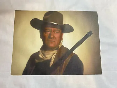 1 John Wayne W/ Gun Quilt BLOCK Sewing FABRIC Western Rustic Classic Material • $13.99