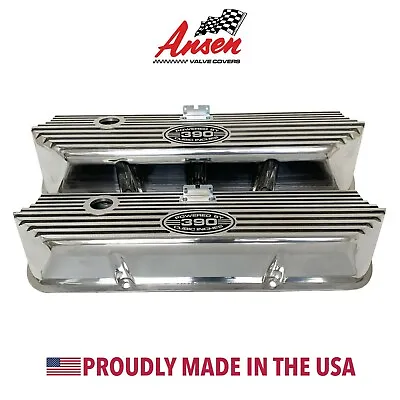 Ford FE 390 Tall Polished Valve Covers  POWERED BY 390 CUBIC INCHES  - Ansen USA • $295