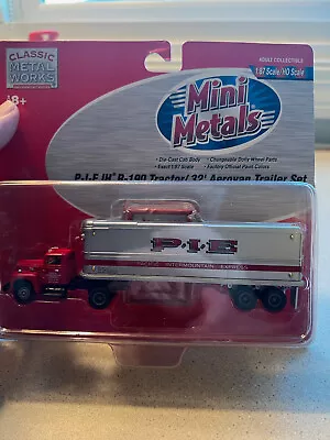 Mini Metals P.I.E. PACIFIC INTERNATIONAL EXPRESS IH R-190 Semi Cab W/ Trailer HO • $19.99