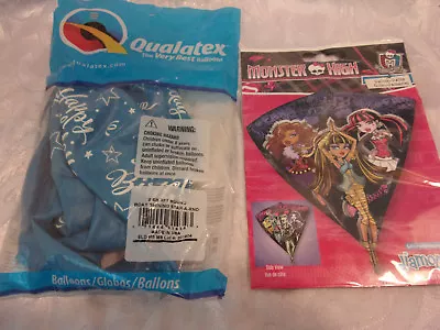 Monster High Teenager Birthday Party Balloon Diamondz 15 X17  & 2 3 Foot Round  • $7.99
