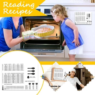 £2.50 • Buy Kitchen Conversion Chart Cooking Times British Metric Weight SiE3 Stickers O9C3