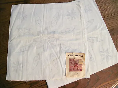 Vintage Quilt Blocks Stamped For Embroidery - 11 @ 18  X 18  - 100% Cotton • $12.99