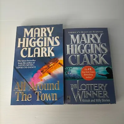 Mary Higgins Clark All Around Town + The Lottery Winner 2x Paperback Book AU • $16.96