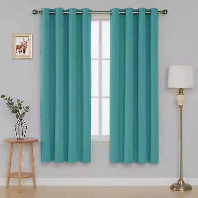 RHF Blackout Curtains Ready Made Noise Reduce Ready Made Eyelets Ring Top • £17.80