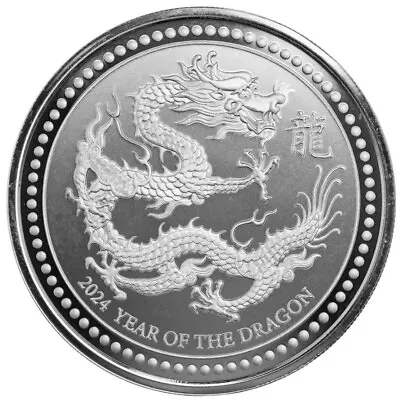 2024 2 Oz Silver 5 Tala Samoa YEAR OF THE DRAGON Proof-Like Coin. • $99.95