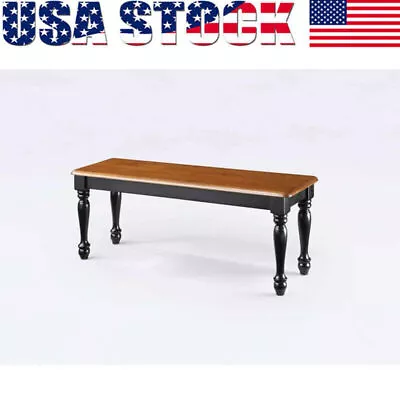 Wooden Dining Bench Sturdy Kitchen Seating Indoor Dining Room Entryway Farmhouse • $112.49