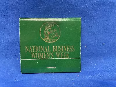 Vintage Unused Matches National Business Women’s Week Green Gold  • $3.99